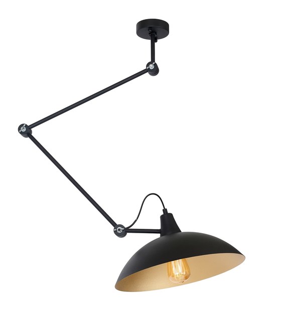 Melos Ø37 Svart/gull Taklampe Fra Artera - Melos taklampe har et industrielt design med sitt sorte metall.