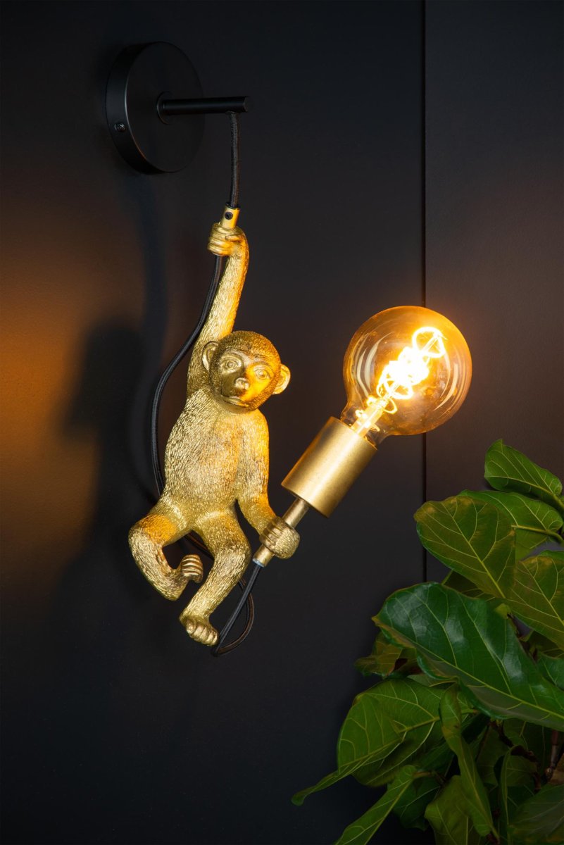 Extravaganza Chimp 48cm Svart vegglampe Fra Lucide - Extravaganza Chimp er det siste medlemmet av Extravaganza-serien og med sin akrobatiske stil skiller den seg ut med en gang.