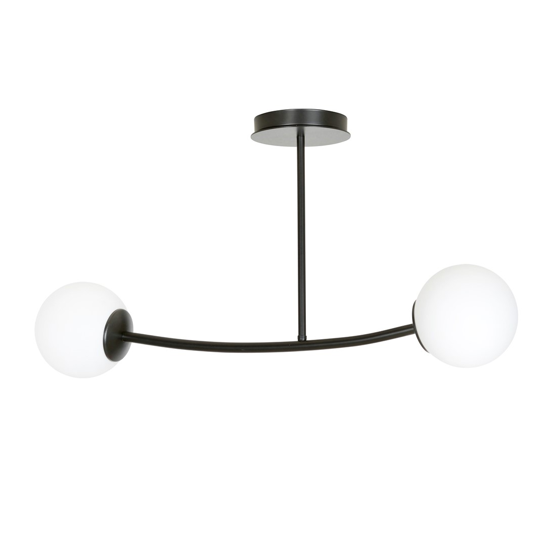 Halldor 80cm Svart plafond Fra Emibig Lighting - Den tar seg spesielt godt ut i stuen eller gangen, hvor den skaper en unik og innbydende atmosf&aelig;re.