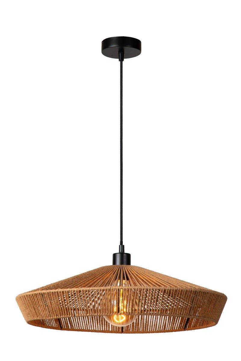 Yunkai Ø50 Natur Taklampe Fra Lucide - Koble pendellampen til en ekstern dimmer for å justere lysstyrken og skape den rette stemningen.