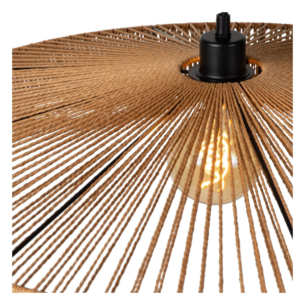Yunkai Ø70 Natur Taklampe Fra Lucide - Koble pendellampen til en ekstern dimmer for å justere lysstyrken og skape den rette stemningen.