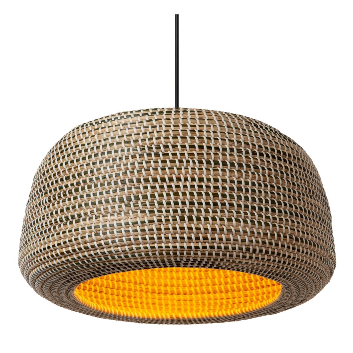 Maduka Ø47 Natur Taklampe Fra Lucide - Unike produktegenskaper:Passer for bruk med LED-lyskildeDenne lampen er h&oslash;ydejusterbarLett &aring; koble til en dimmer (ekskl.
