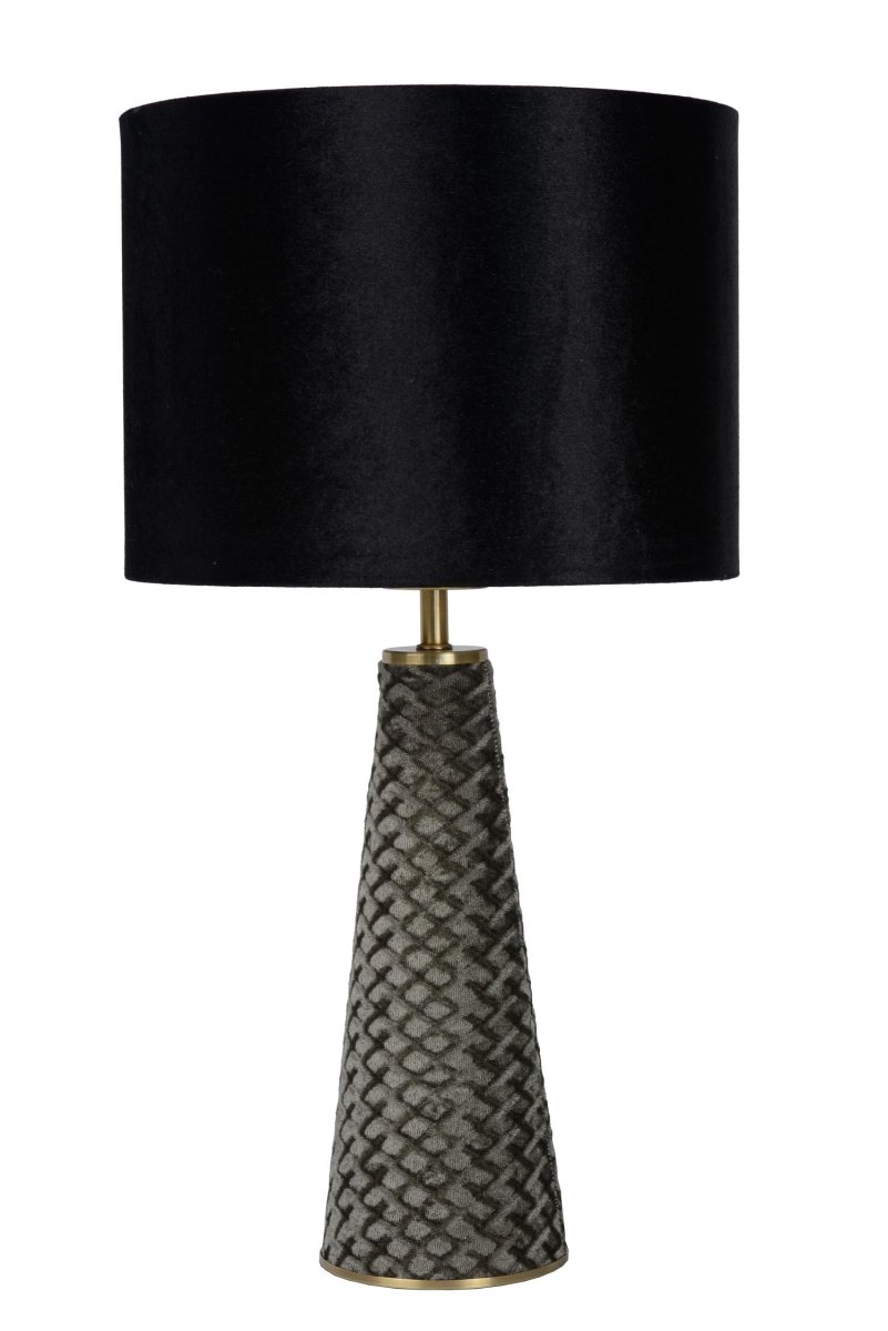 Extravaganza Velvet 47cm Svart bordlampe Fra Lucide - Det er som om lyset skinner fra bunnen av lampen &ndash; en optisk illusjon som garantert vil overraske alle besøkende.