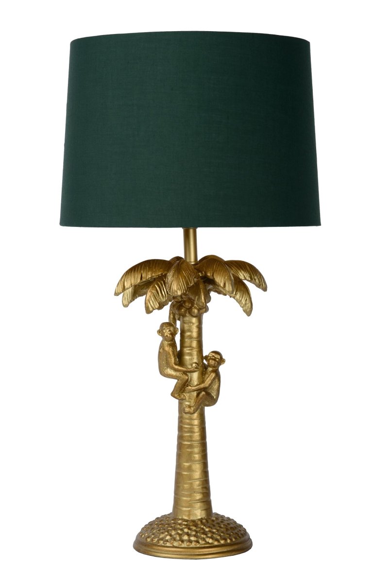Extravaganza Coconut 58cm Matt gull/messing bordlampe Fra Lucide - Denne plastlampen er en halv meter høy og er kompatibel med en LED-lyskilde.