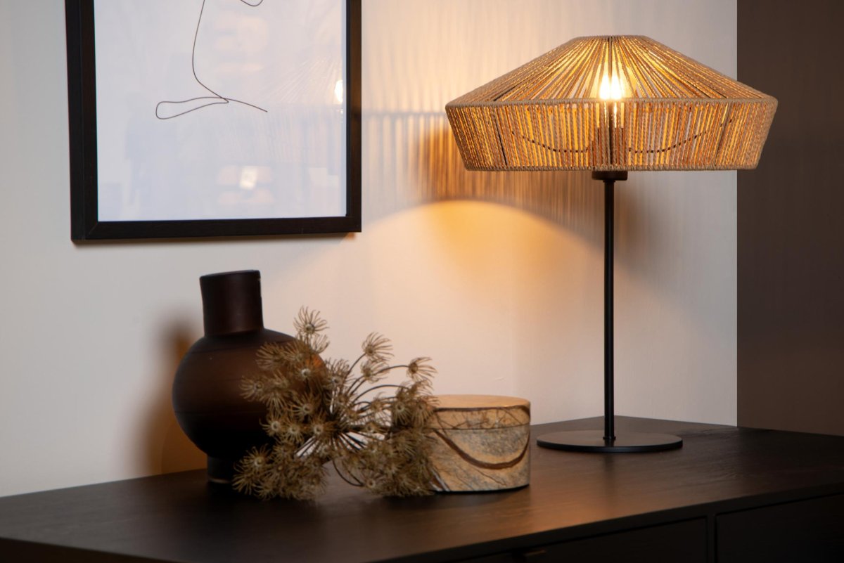 Yunkai 50cm Natur bordlampe Fra Lucide - Den fleksible strømbryteren på kabelen gjør det enkelt å slå lampen av og på.