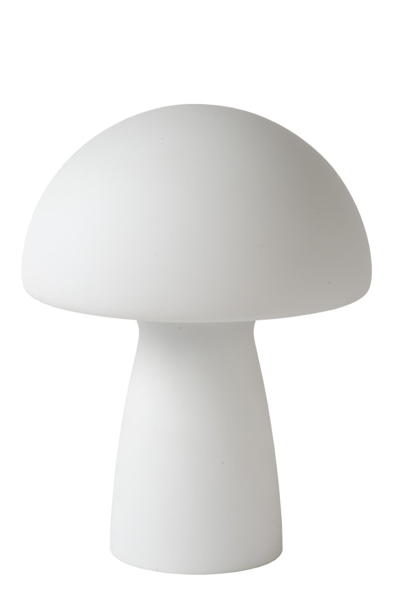 Fungo 28cm Opal bordlampe Fra Lucide - Fungo er allsidig og passer like godt på; bokhyllen, kurven med blomster eller som nattlampe på barnas soverom.