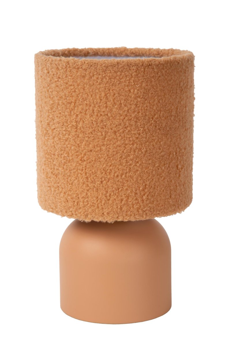 Woolly 28cm Gul bordlampe Fra Lucide - Den elegante basen har også&aring; en diameter p&aring; 16 centimeter, noe som gir en balansert totalhøyde på 28 centimeter.