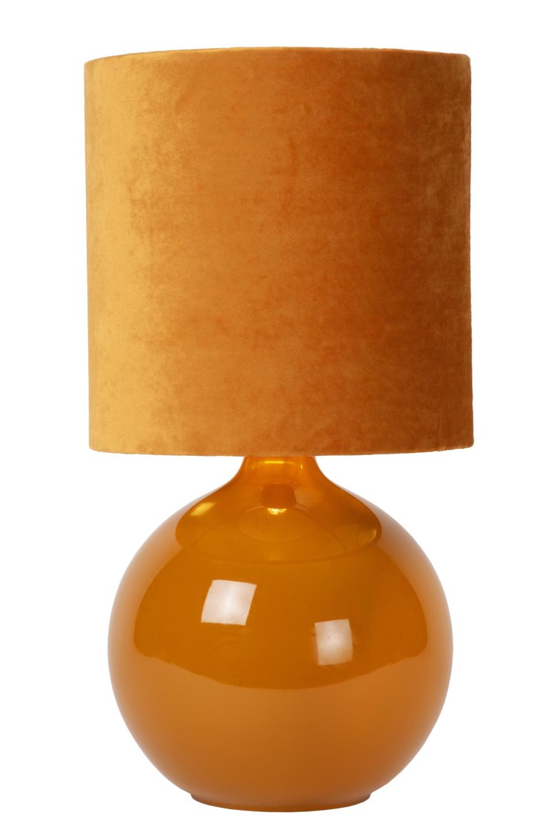 Esterad 47cm Gul bordlampe Fra Lucide - Denne slående lampen er knapt en halv meter høy og passer perfekt på; et sidebord eller sidebord.