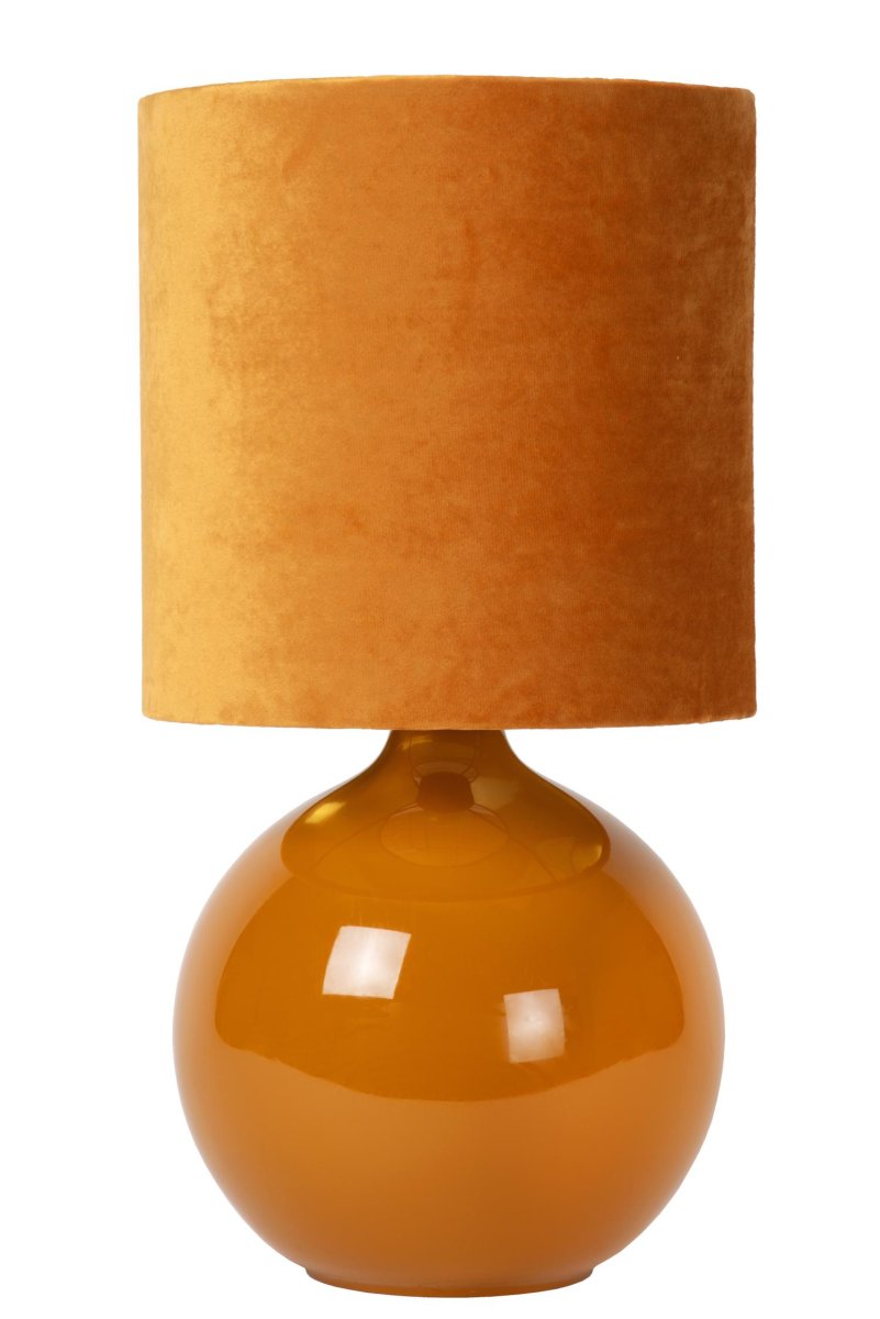 Esterad 47cm Gul bordlampe Fra Lucide - Denne slående lampen er knapt en halv meter høy og passer perfekt på; et sidebord eller sidebord.