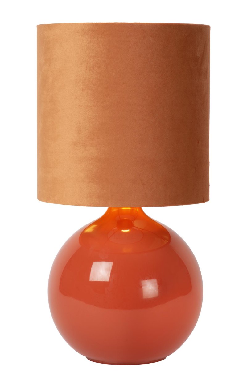 Esterad 47cm Oransje bordlampe Fra Lucide - Denne slående lampen er knapt en halv meter høy og passer perfekt på; et sidebord eller sidebord.
