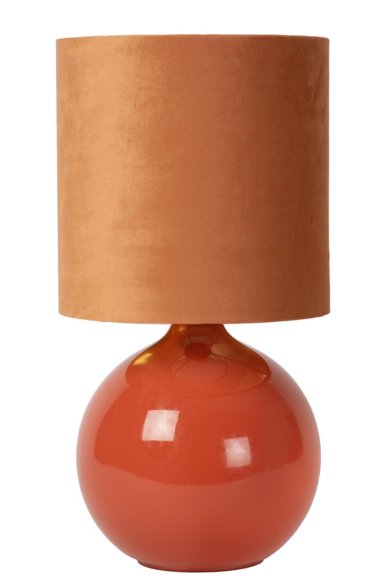 Esterad 47cm Oransje bordlampe Fra Lucide - Denne slående lampen er knapt en halv meter høy og passer perfekt på; et sidebord eller sidebord.