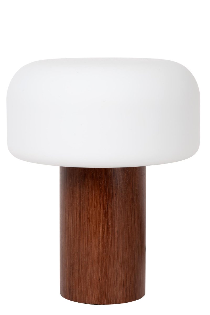 Kenan 28cm Tre bordlampe Fra Lucide - Med en bredde p&aring; 22 centimeter og en h&oslash;yde p&aring; 28 centimeter er bordlampen perfekt proporsjonert.