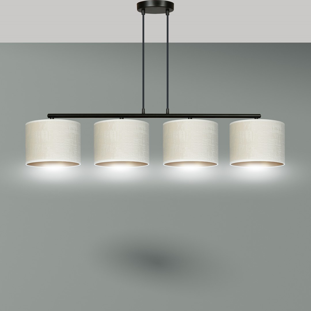 Hilde 100cm Beige Taklampe Fra Emibig Lighting - Den enkle konstruksjonen og elegante fargevalget gj&oslash;r Hilde til et allsidig valg som smelter inn i mange forskjellige rom og stiler.