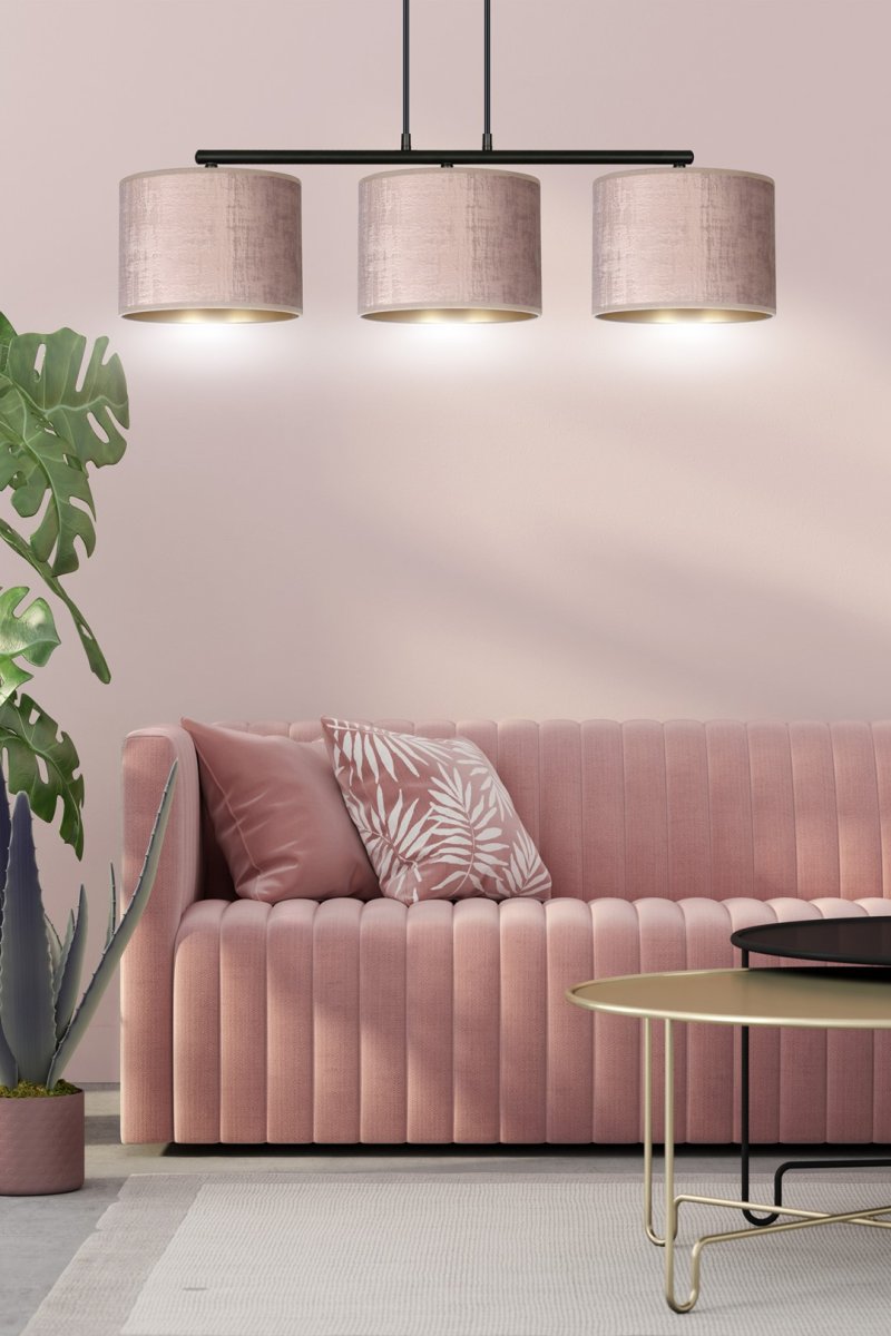 Hilde 72cm Rosa Taklampe Fra Emibig Lighting - Den enkle konstruksjonen og elegante fargevalget gj&oslash;r Hilde til et allsidig valg som smelter inn i mange forskjellige rom og stiler.