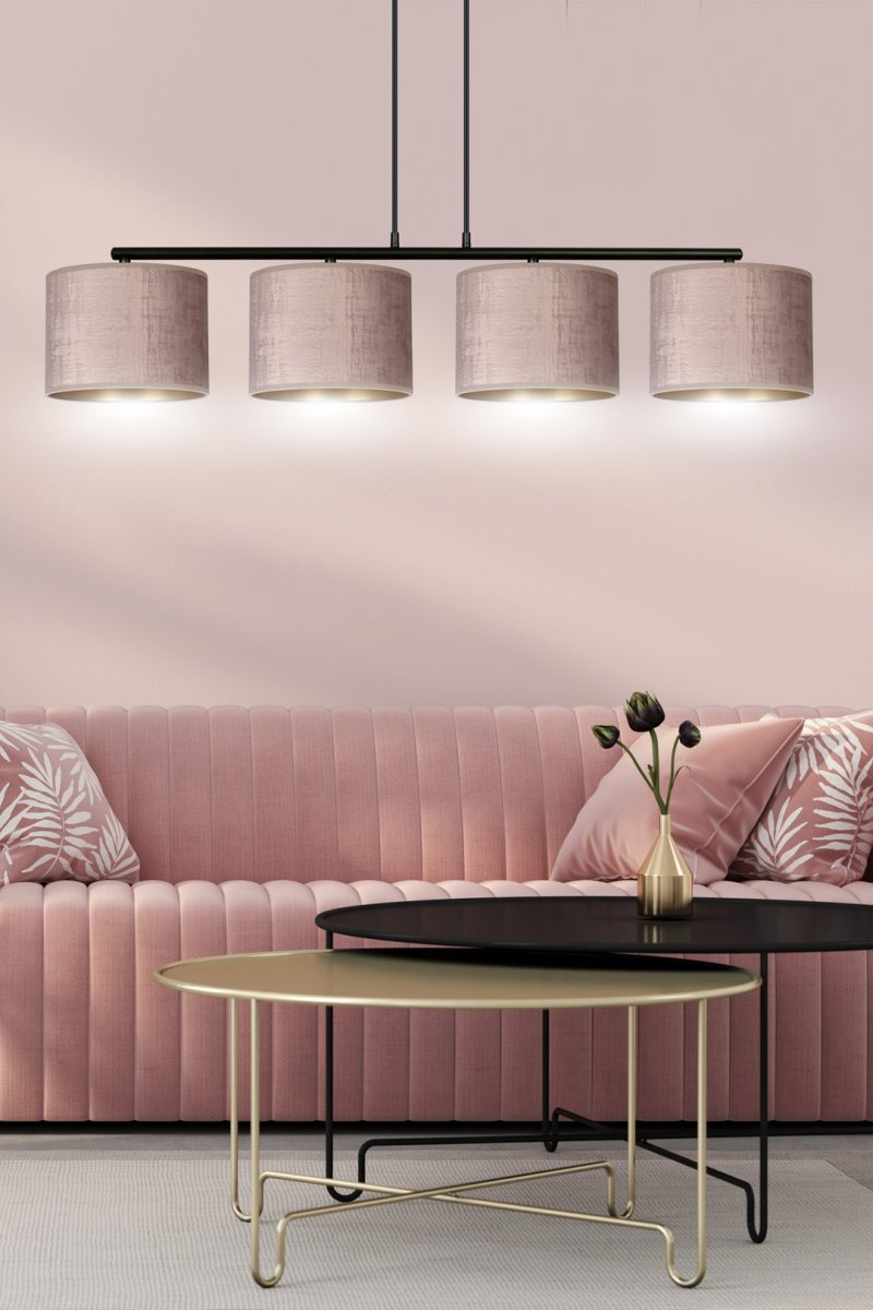 Hilde 100cm Rosa Taklampe Fra Emibig Lighting - Den enkle konstruksjonen og elegante fargevalget gj&oslash;r Hilde til et allsidig valg som smelter inn i mange forskjellige rom og stiler.