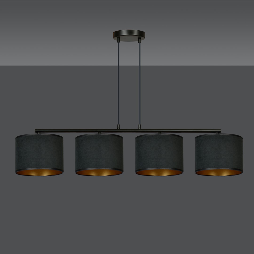 Hilde 100cm Svart Taklampe Fra Emibig Lighting - Den enkle konstruksjonen og elegante fargevalget gj&oslash;r Hilde til et allsidig valg som smelter inn i mange forskjellige rom og stiler.