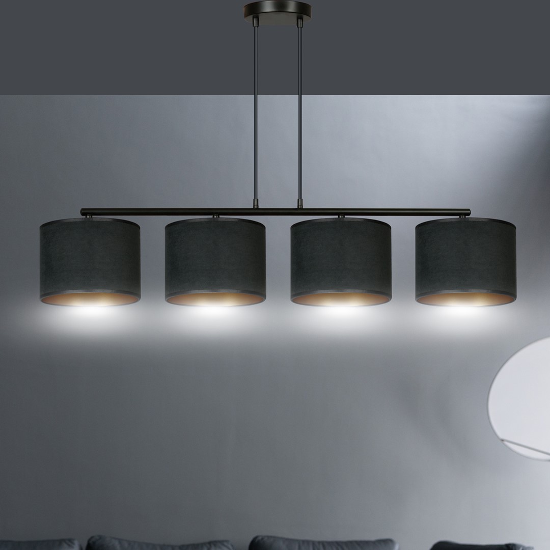 Hilde 100cm Svart Taklampe Fra Emibig Lighting - Den enkle konstruksjonen og elegante fargevalget gj&oslash;r Hilde til et allsidig valg som smelter inn i mange forskjellige rom og stiler.