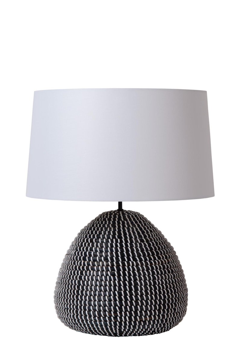 Maduka 54cm Svart bordlampe Fra Lucide - Hvis du elsker myke og naturlige materialer og brenner for b&aelig;rekraftige produkter, er Maduka bordlampen for deg.