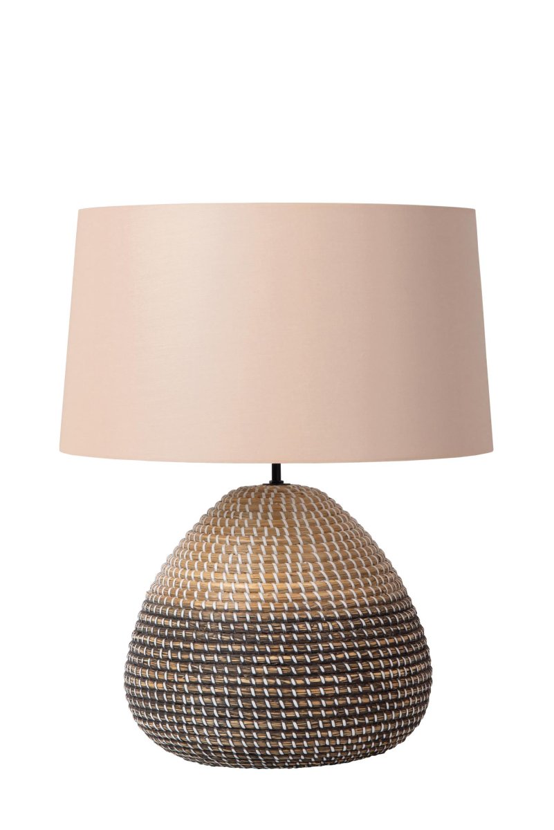 Maduka 54cm Natur bordlampe Fra Lucide - Hvis du elsker myke og naturlige materialer og brenner for b&aelig;rekraftige produkter, er Maduka bordlampen for deg.