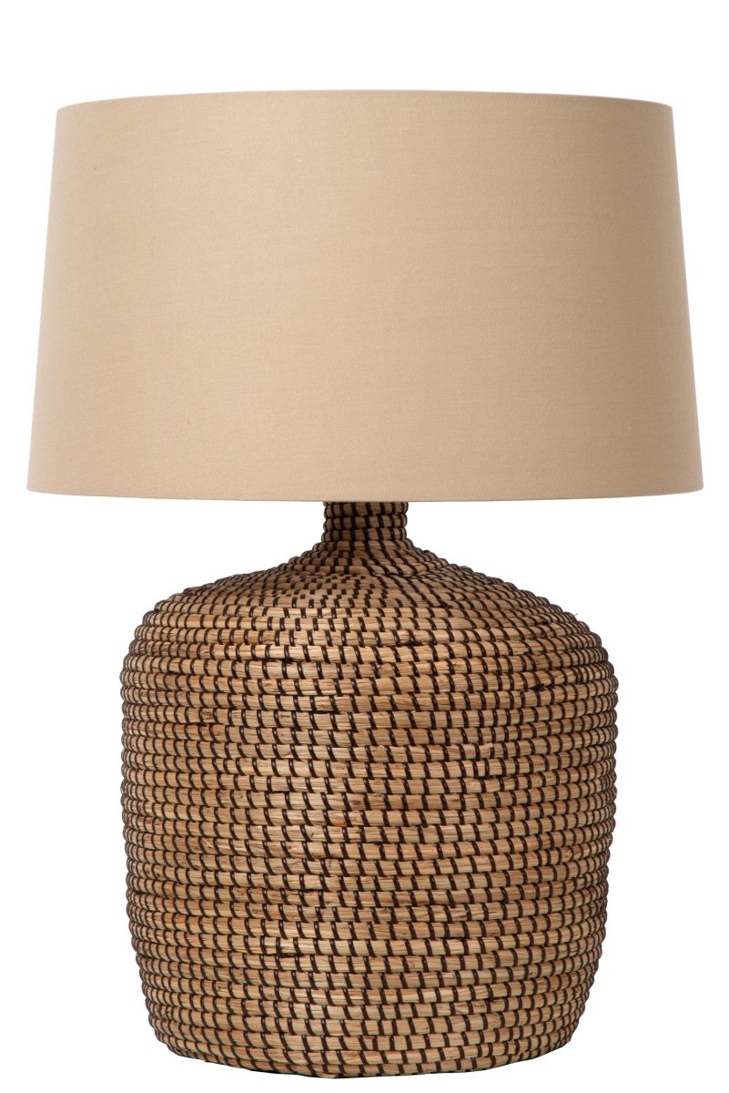 Ambala 48cm Natur bordlampe Fra Lucide - Ambala er perfekt for en kommode, et sidebord eller et salongbord i et koselig soverom.
