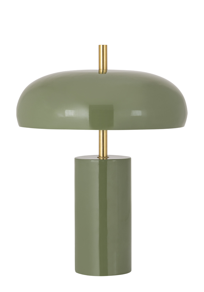Lex 40cm Grønn bordlampe Fra Alde & Lind - Lex er en moderne bordlampe i metall med en matt grønn farge og en høyglanset, emaljelignende finish.