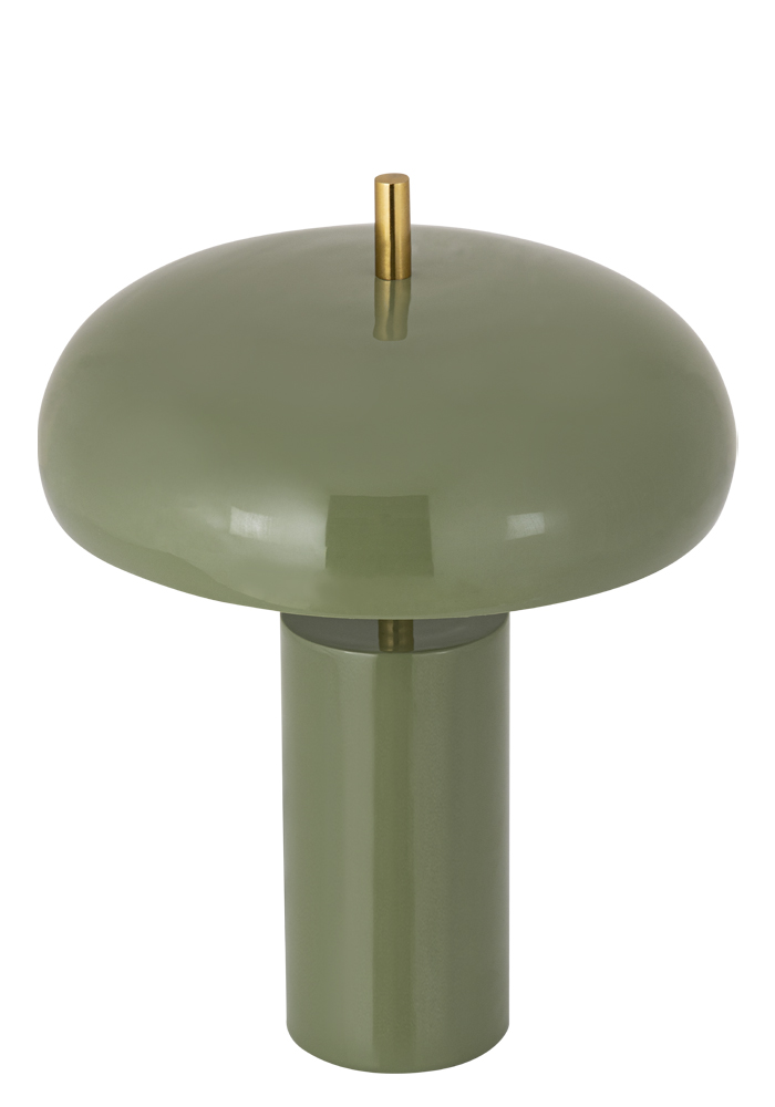 Lex 40cm Grønn bordlampe Fra Alde & Lind - Lex er en moderne bordlampe i metall med en matt grønn farge og en høyglanset, emaljelignende finish.