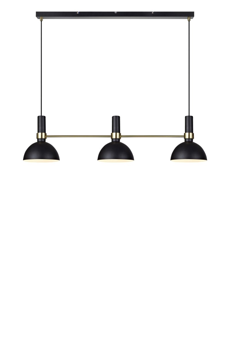 Larry 100cm Svart Taklampe Fra Markslöjd - Larry-taklampen med tre kupler er en klassiker i moderne årgang, perfekt for kjøkkenbordet eller kjøkkenet.