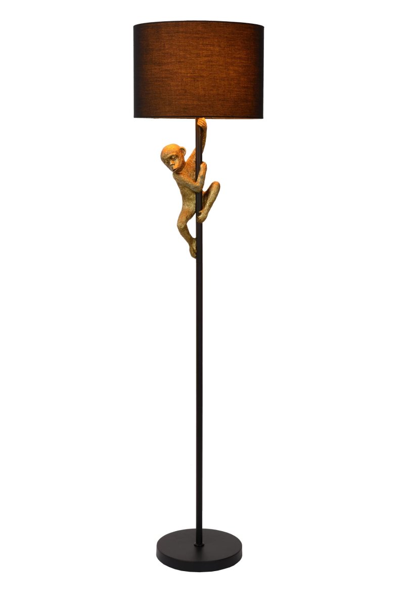 Extravaganza Chimp Svart gulvlampe Fra Lucide - Legg til en leken vri p&aring; en moderne tolkning av en klassisk gulvlampe med Extravaganza Chimp.