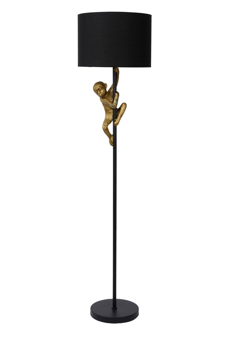 Extravaganza Chimp Svart gulvlampe Fra Lucide - Legg til en leken vri p&aring; en moderne tolkning av en klassisk gulvlampe med Extravaganza Chimp.
