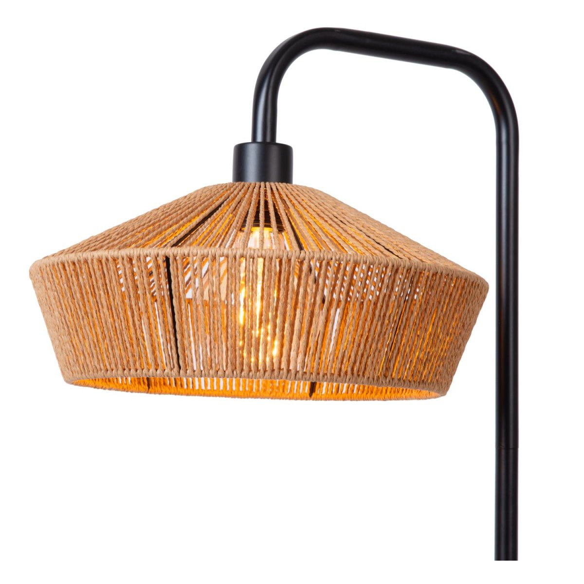 Yunkai Natur gulvlampe Fra Lucide - Den fleksible str&oslash;mbryteren p&aring; kabelen gj&oslash;r det enkelt &aring; sl&aring; lampen av og p&aring;.