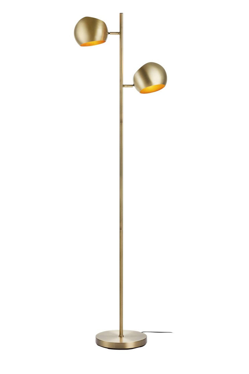 Edgar Antikk gulvlampe Fra Markslöjd - Edgar gulvlampe er en stilig gulvlampe med to justerbare lampehoder og en matt metallfinish.