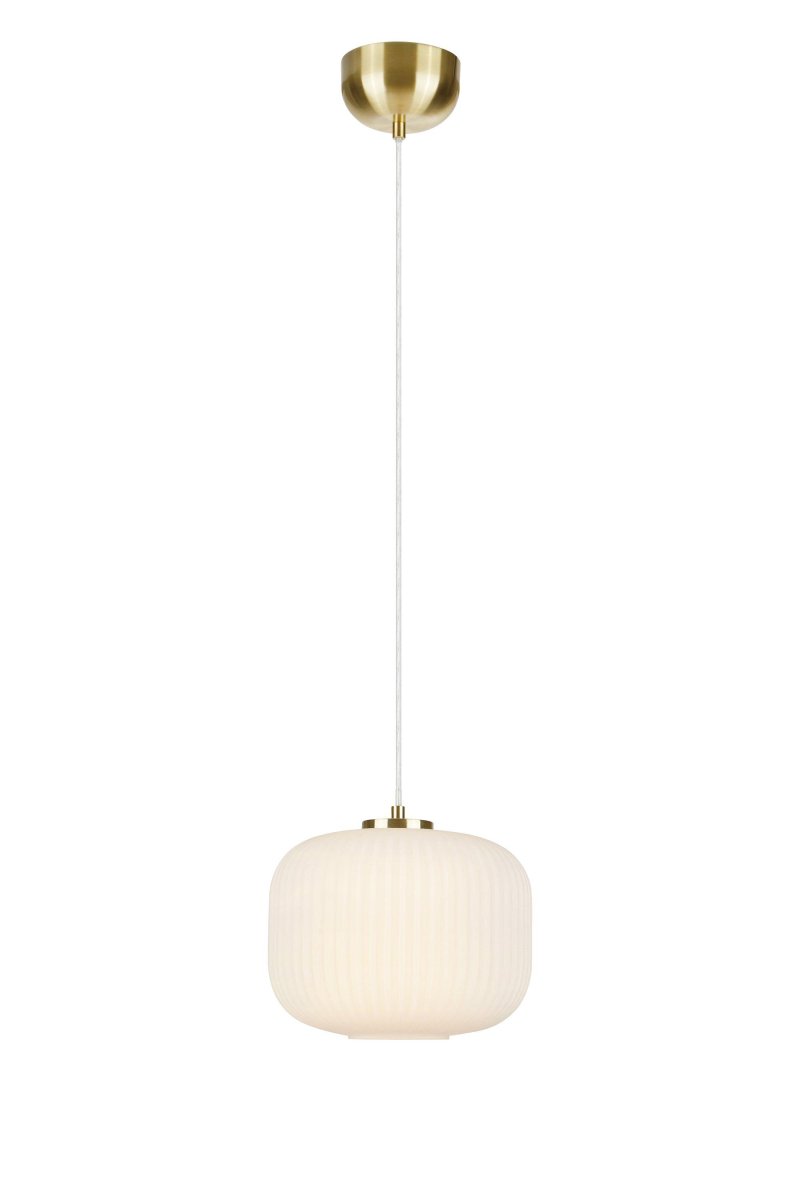 Sober Ø25 Børstet messing Taklampe Fra Markslöjd - Sober pendel er en stilig taklampe med en vakker glassskjerm og sokkel i børstet messing.