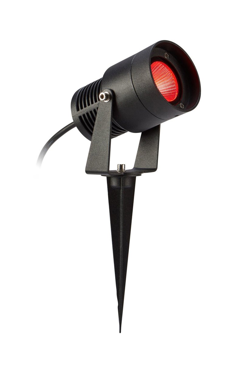 Spotlight RGB 6W Svart Garden 24 Fra Markslöjd - Med mulighet for å velge ulike farger, skaper det en fleksibel og stemningsfull belysning i tregården din.