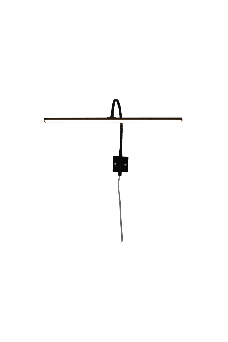 Miro 40cm Svart Fra Aneta Lighting - Lampen kan monteres på vegg, direkte på bilderamme eller topp&aring; hylle eller skap.