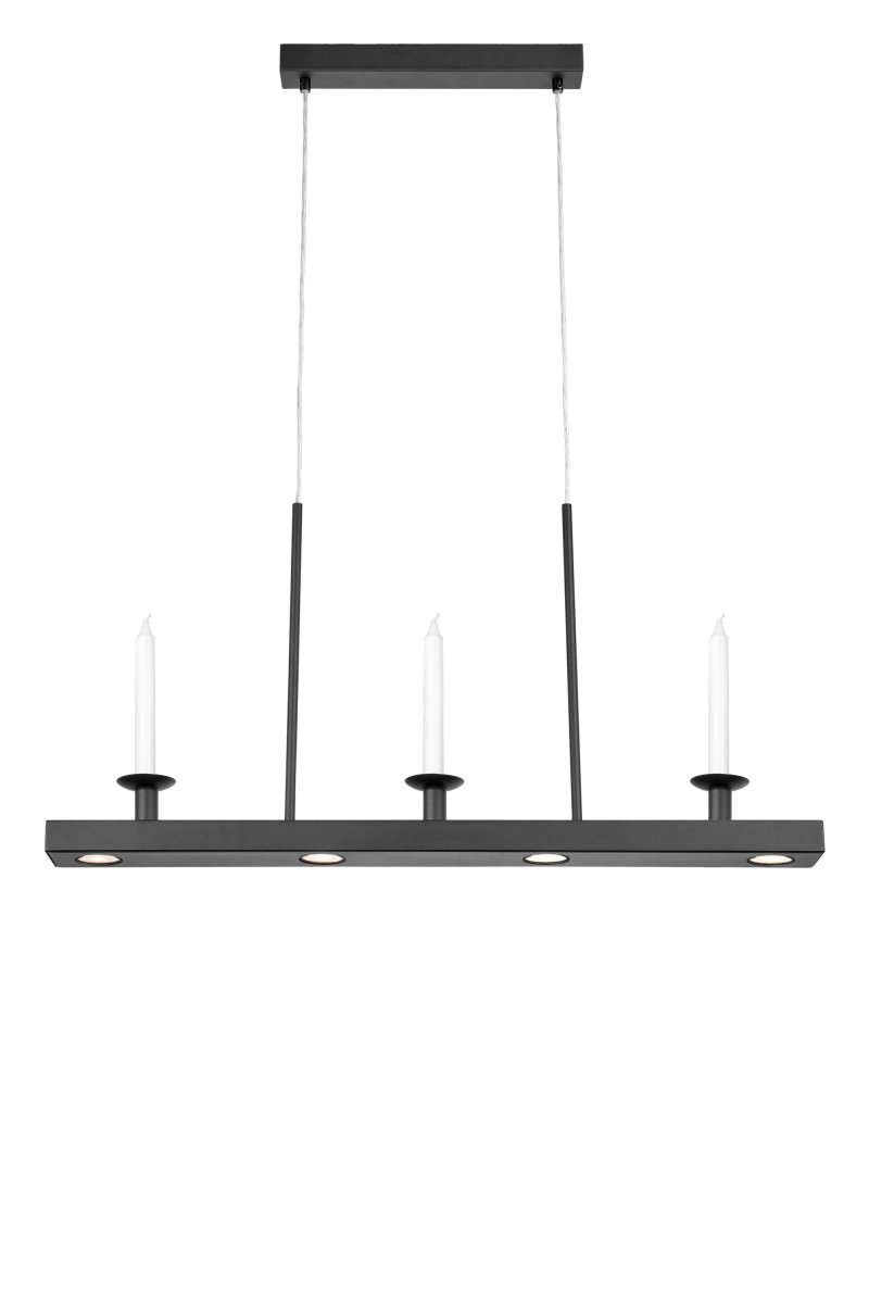 Zoom bilde av Dining 82cm Svart Taklampe Fra Markslöjd - Lampen er 3-trinns dimbar med din vanlige veggbryter, slik at du enkelt kan justere lysstyrken etter behov, fra fullt lys til mykere belysning for koselige middager.