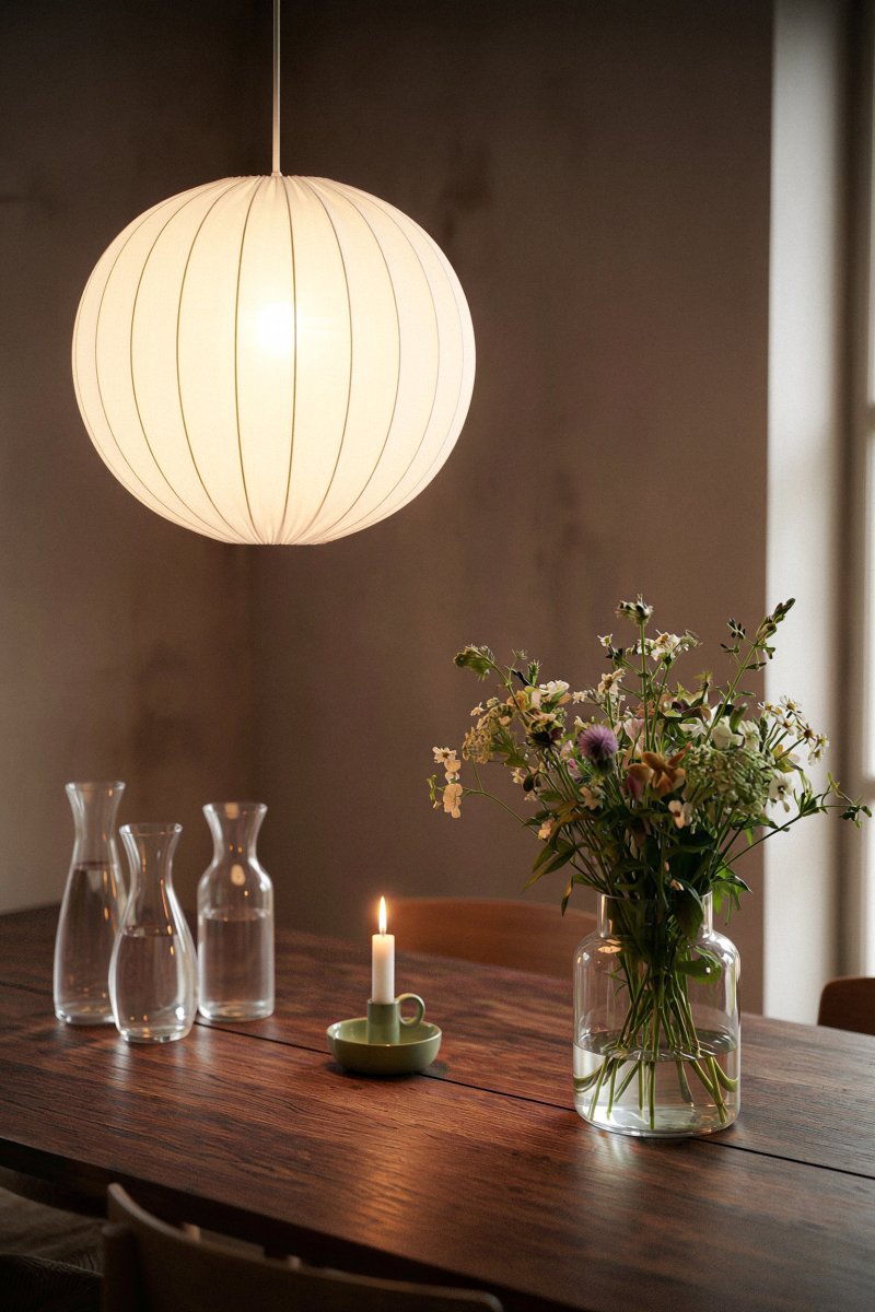 Solia Ø60 Hvit Taklampe Fra Markslöjd - Solia er en elegant pendellampe med en myk, rund form og et stilig skandinavisk uttrykk.