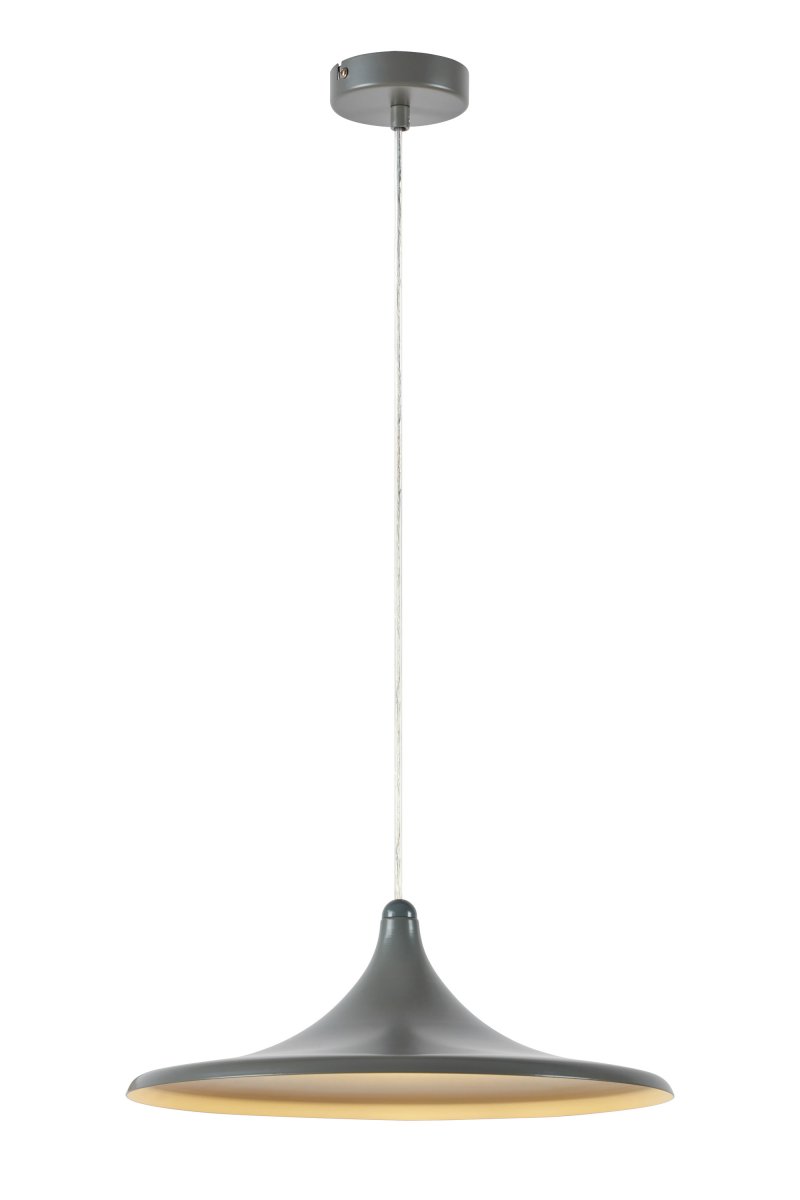 Beam Ø37 Grå Taklampe Fra Markslöjd - Beam er en stilig pendellampe i gr&aring;tt metall med en mykt formet skjerm og en diameter p&aring; 37 cm.