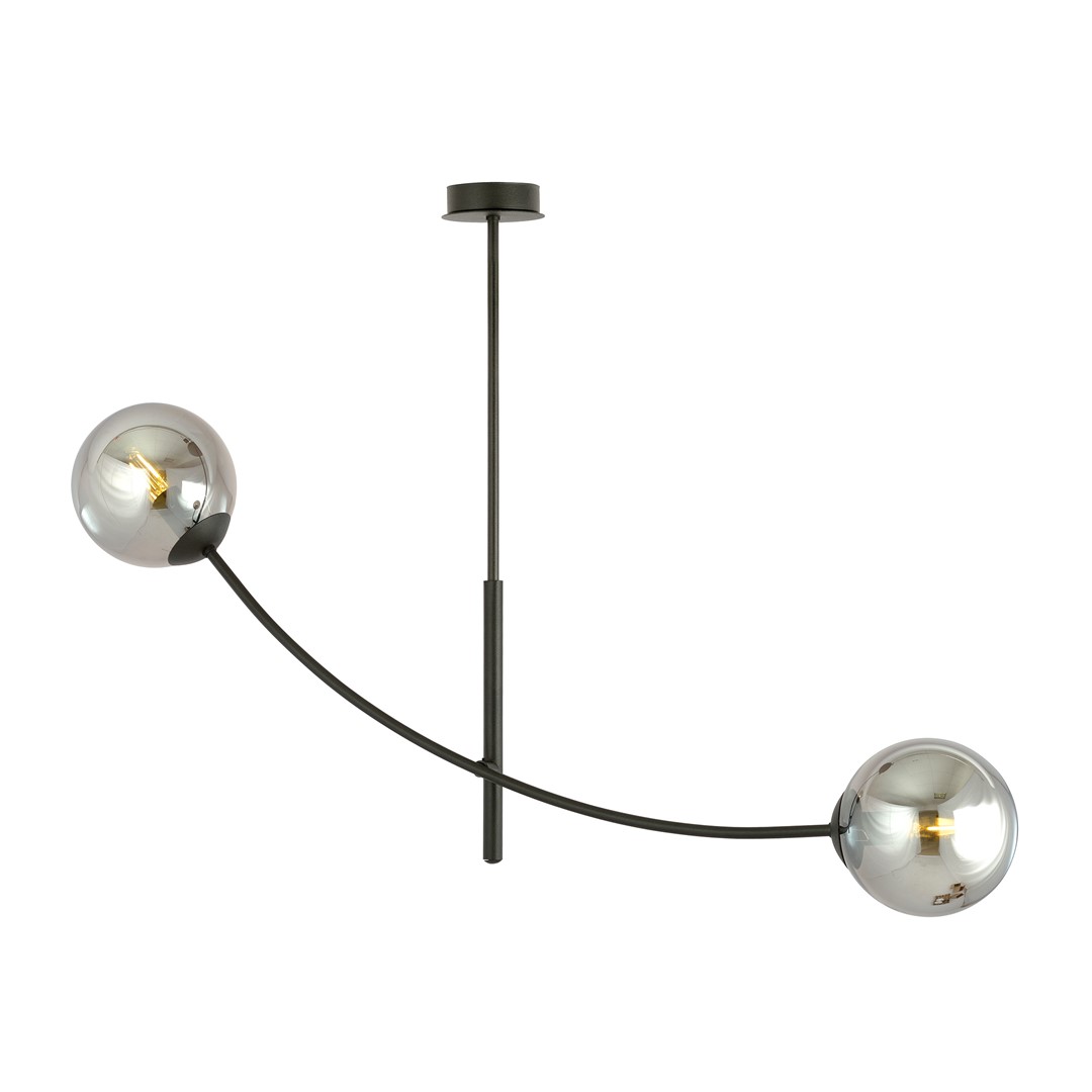 Hunter 83cm Svart/Smoky Taklampe Fra Emibig Lighting - Hunter er en bestselgende serie med moderne taklamper som passer like godt i moderne som i mer tradisjonelle interi&oslash;rer.