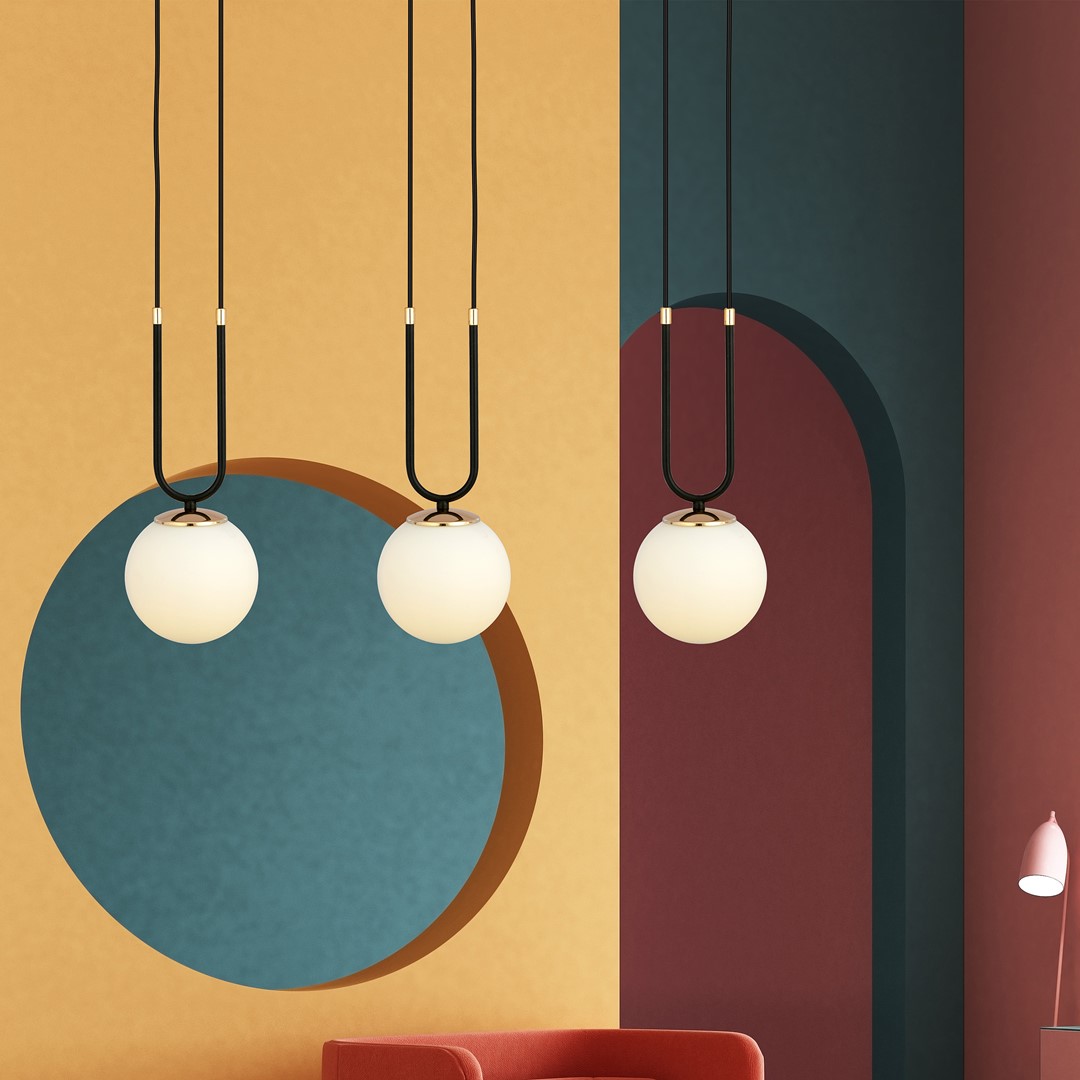 Glam 70cm Svart Taklampe Fra Emibig Lighting - De tilf&oslash;rer en eksklusiv og atmosf&aelig;risk atmosf&aelig;re til rommet og utstr&aring;ler b&aring;de eleganse og raffinement.