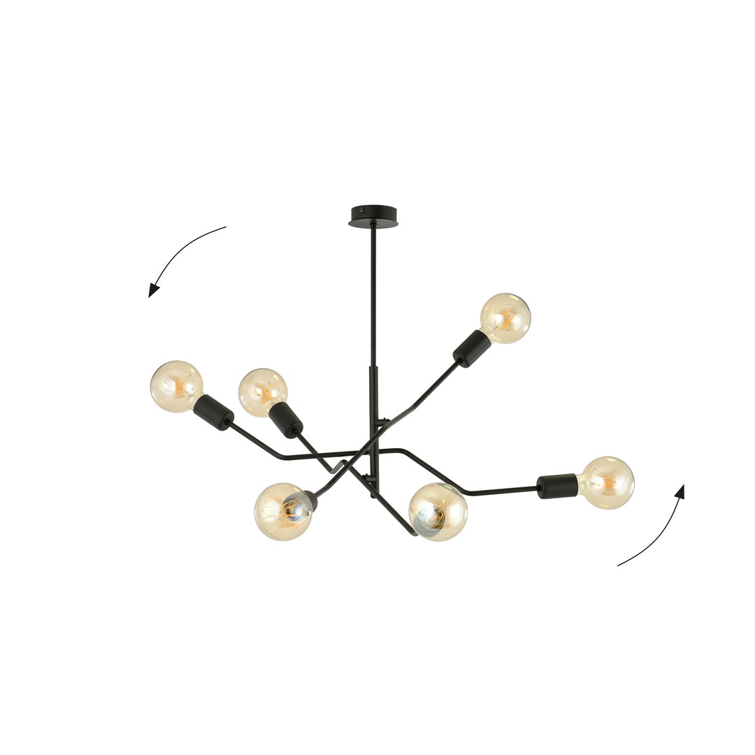 Frix Ø66 Svart Taklampe Fra Emibig Lighting - Den klassisk elegante sorte fargen gir mange interi&oslash;rdesignmuligheter og smelter s&oslash;ml&oslash;st inn i b&aring;de moderne og tradisjonelle milj&oslash;er.