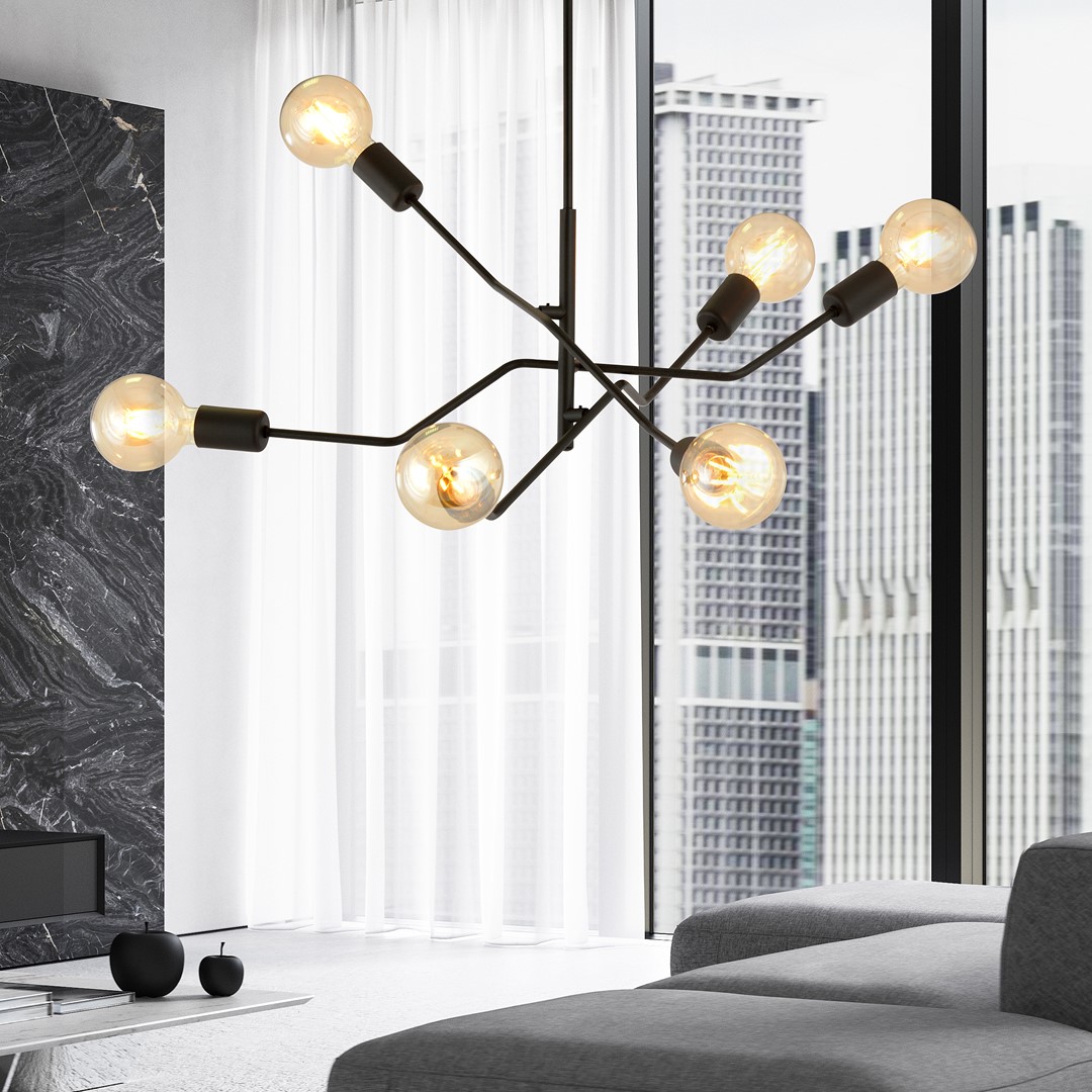Frix Ø66 Svart Taklampe Fra Emibig Lighting - Den klassisk elegante sorte fargen gir mange interi&oslash;rdesignmuligheter og smelter s&oslash;ml&oslash;st inn i b&aring;de moderne og tradisjonelle milj&oslash;er.