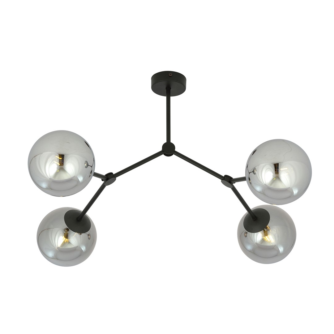 Space 80cm Røykfarget plafond Fra Emibig Lighting - Mellomrom &ndash; En taklampe som passer perfekt inn i den elegante trenden og imponerer med sin unike form og karakteristiske design.