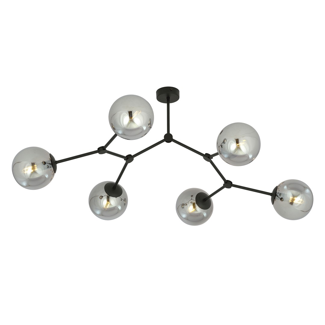 Space 108cm Røykfarget plafond Fra Emibig Lighting - Mellomrom &ndash; En taklampe som passer perfekt inn i den elegante trenden og imponerer med sin unike form og karakteristiske design.