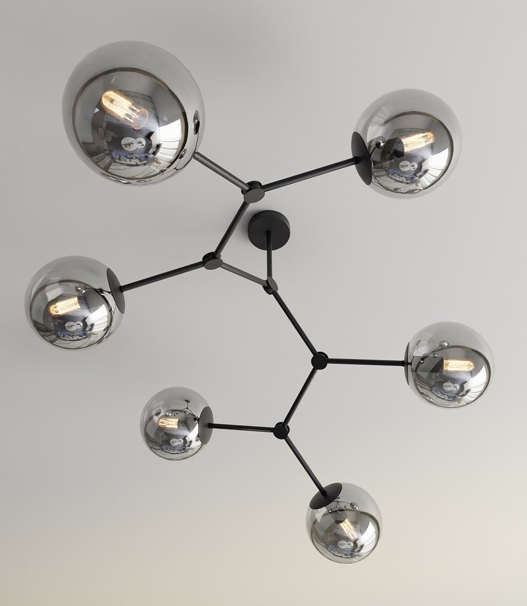 Space 108cm Røykfarget plafond Fra Emibig Lighting - Mellomrom &ndash; En taklampe som passer perfekt inn i den elegante trenden og imponerer med sin unike form og karakteristiske design.