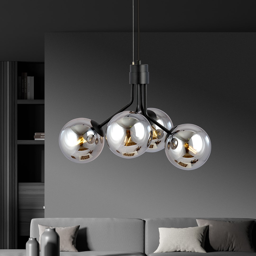 Nova Ø46 Røykfarget Taklampe Fra Emibig Lighting - Nova er en lampeserie som passer perfekt i b&aring;de moderne og tradisjonelle interi&oslash;rer.