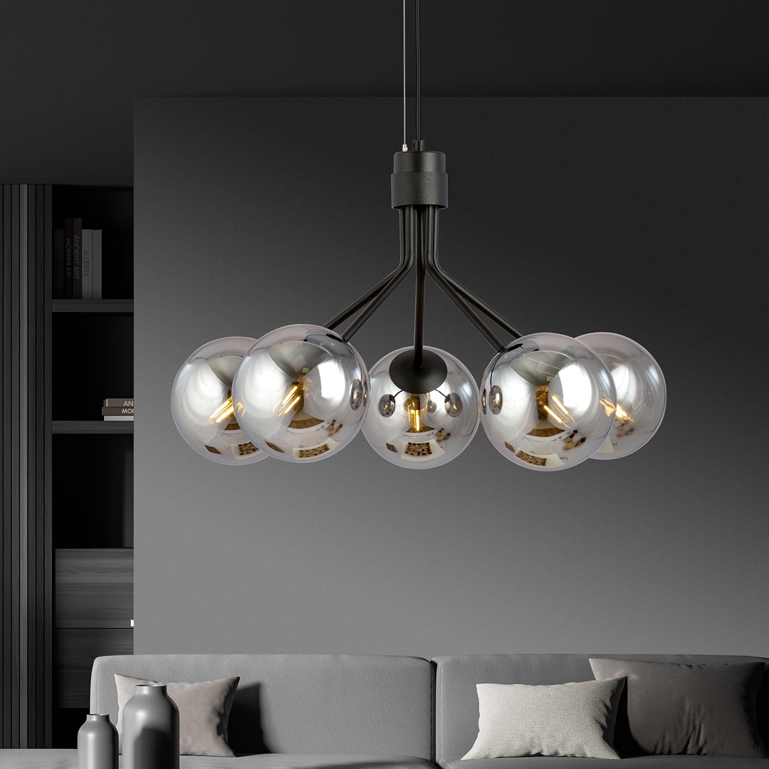 Nova Ø57 Røykfarget Taklampe Fra Emibig Lighting - Nova er en lampeserie som passer perfekt i b&aring;de moderne og tradisjonelle interi&oslash;rer.