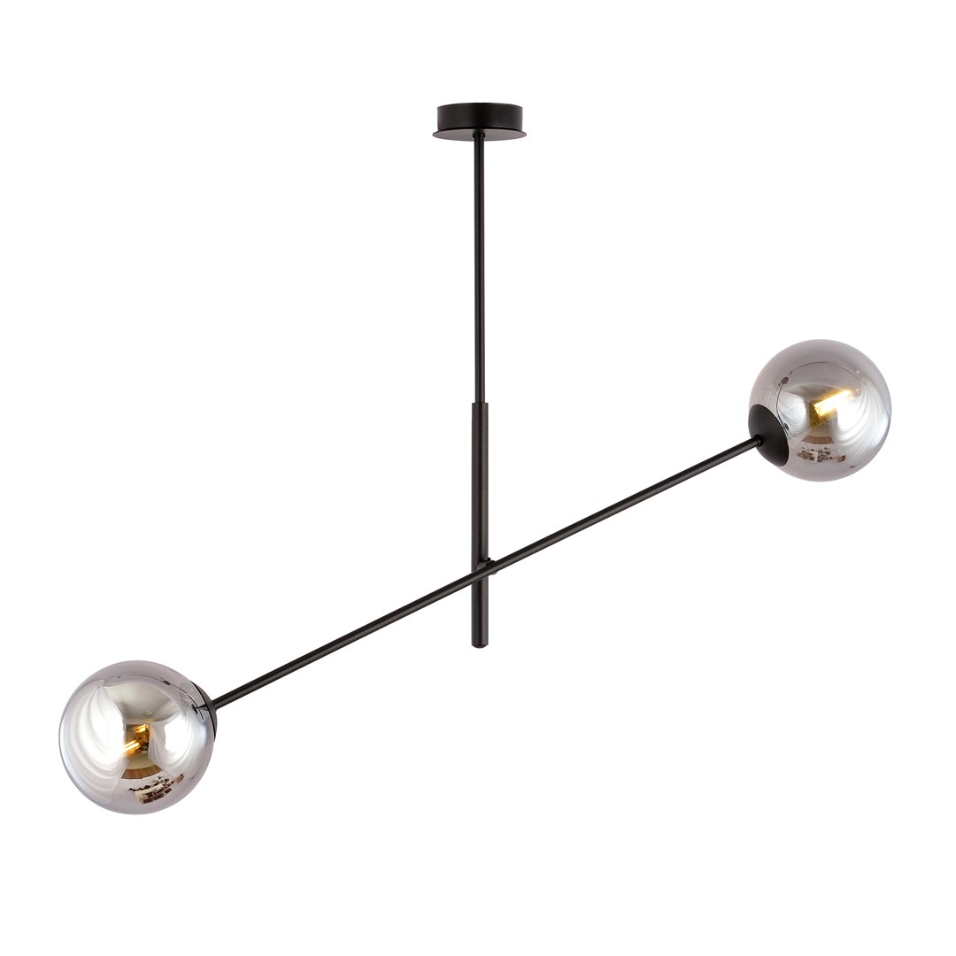 Linear 102cm Røykfarget Taklampe Fra Emibig Lighting - De tynne glasskuplene tilf&oslash;rer eleganse og letthet, mens den minimalistiske designen gir effektivt lys over st&oslash;rre omr&aring;der og smelter s&oslash;ml&oslash;st inn i ulike milj&oslash;er.