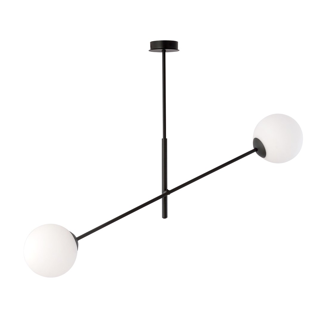 Linear 102cm Hvit Taklampe Fra Emibig Lighting - De tynne glasskuplene tilf&oslash;rer eleganse og letthet, mens den minimalistiske designen gir effektivt lys over st&oslash;rre omr&aring;der og smelter s&oslash;ml&oslash;st inn i ulike milj&oslash;er.