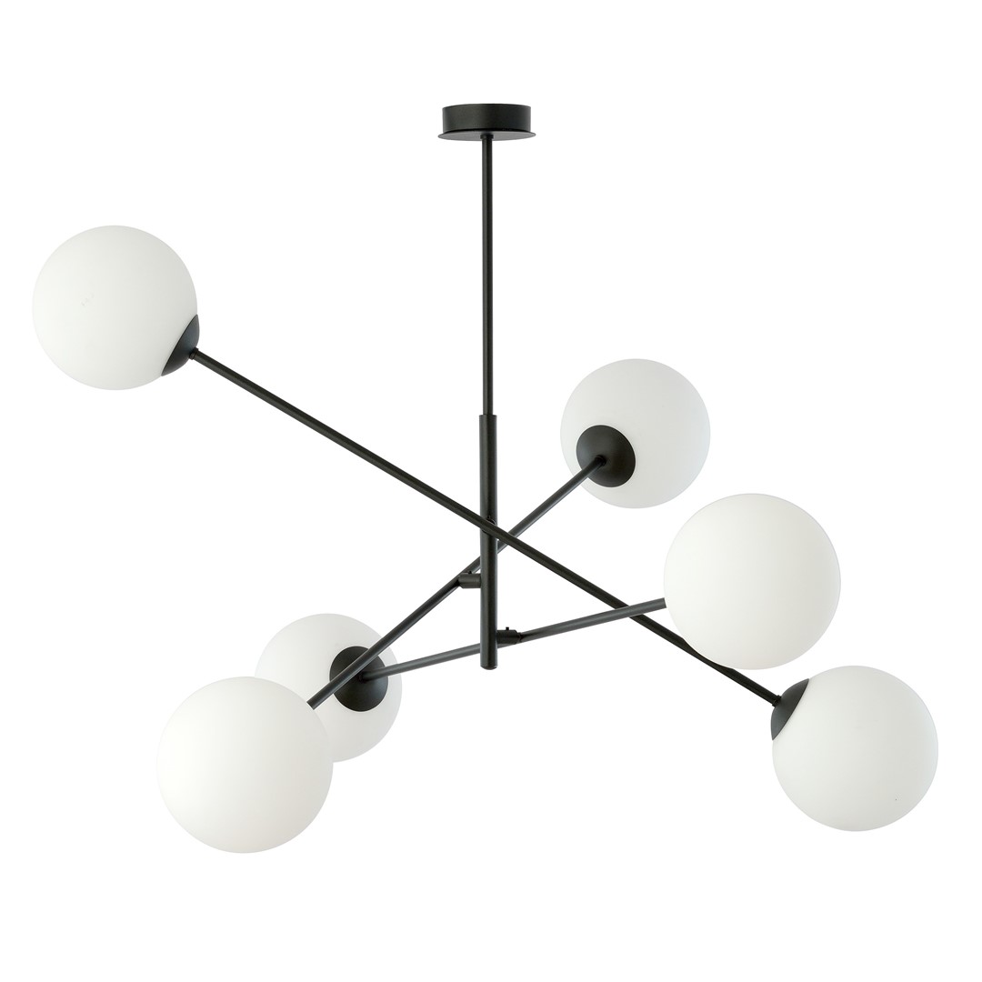 Linear Ø102 Hvit Taklampe Fra Emibig Lighting - De tynne glasskuplene tilf&oslash;rer eleganse og letthet, mens den minimalistiske designen gir effektivt lys over st&oslash;rre omr&aring;der og smelter s&oslash;ml&oslash;st inn i ulike milj&oslash;er.