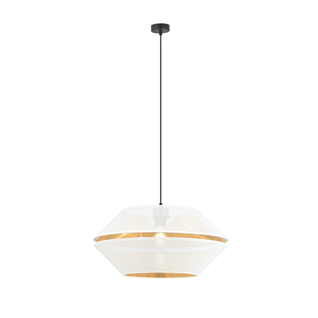 Malia Ø42 Hvit Taklampe Fra Emibig Lighting - Den unike lampeskjermen med gyllent interi&oslash;r gir rommet et s&aelig;rpreg og skaper en magisk, atmosf&aelig;risk atmosf&aelig;re med varme.